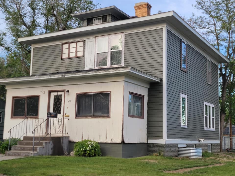 Two-story home before full exterior remodel Miles City MT