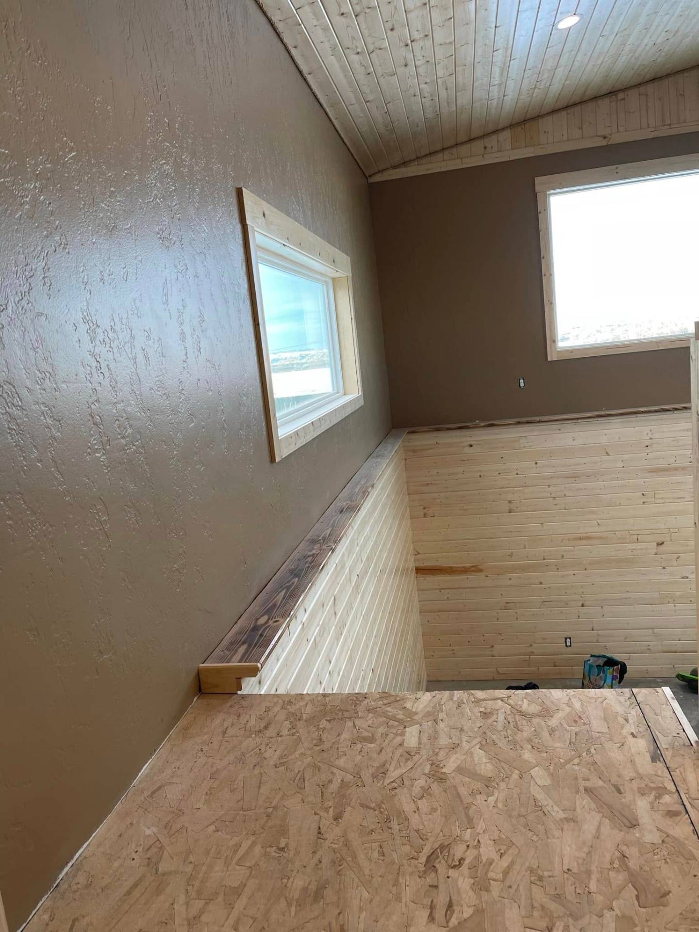 Interior framing with shiplap and trim Custer County MT